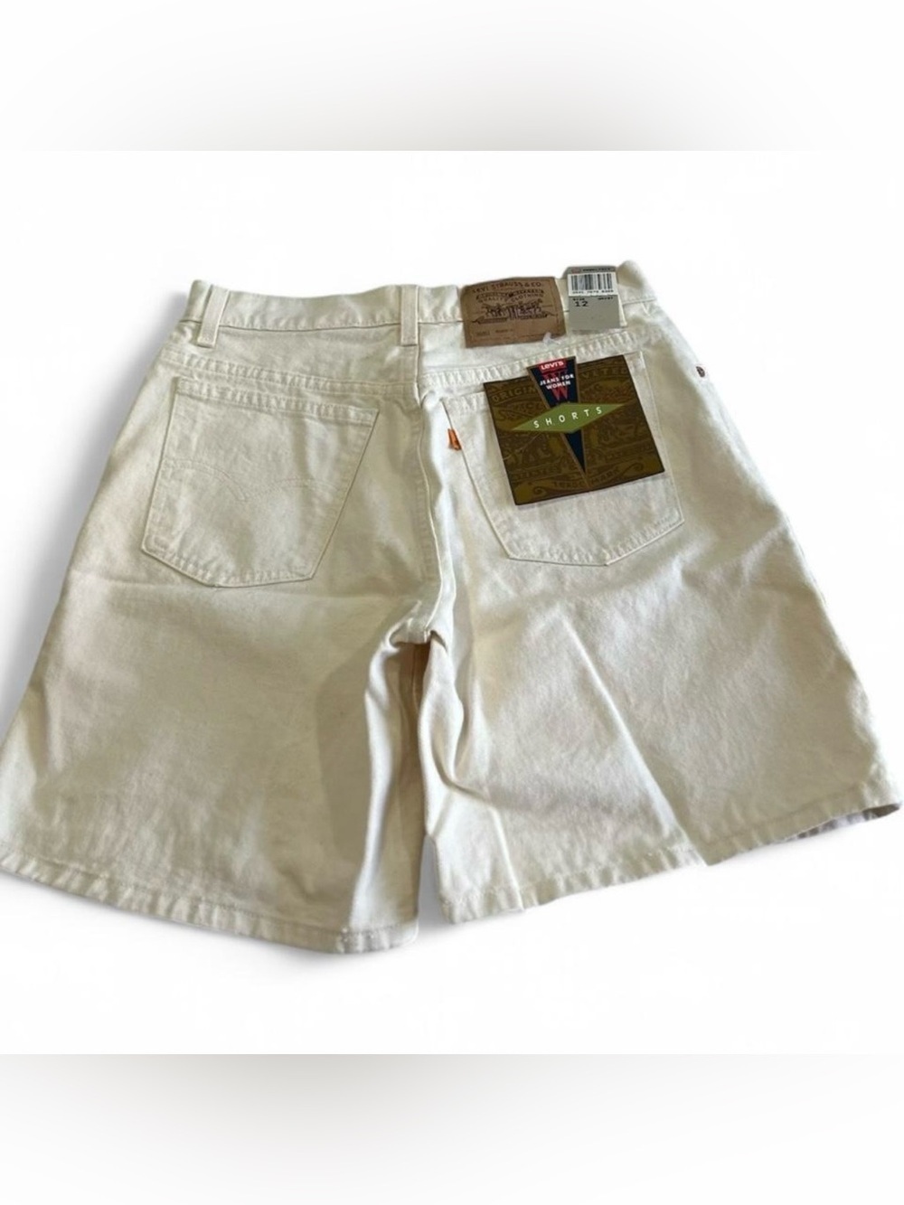 Deadstock Levis 951 Orange Tab Relaxed Fit Jorts Canvas Shorts Made in USA 30”